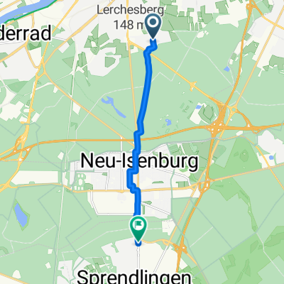 Sachsenhäuser Landwehrweg, Frankfurt am Main nach Frankfurter Straße, Dreieich