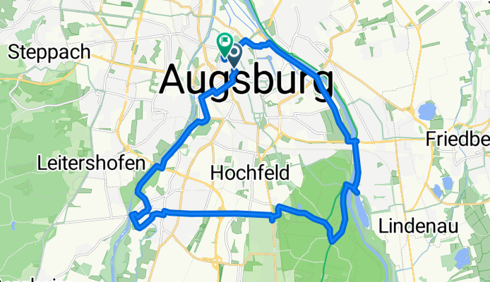 Rundweg Wertach-Lech von Augsburg Süd