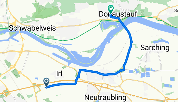 Leibnizstraße, Regensburg to Prüllstraße, Donaustauf