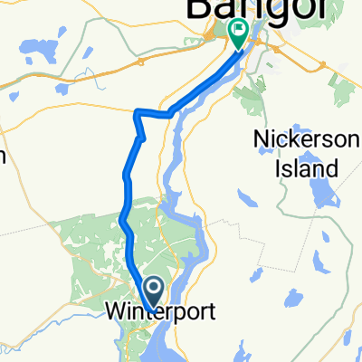 Oak St, Winterport to Old County Rd, Hampden