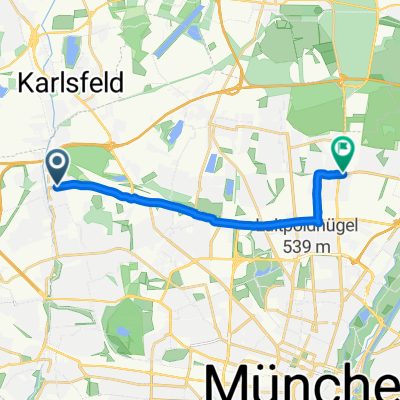 Ludwigsfelder Straße, München nach Heidemannstraße, München