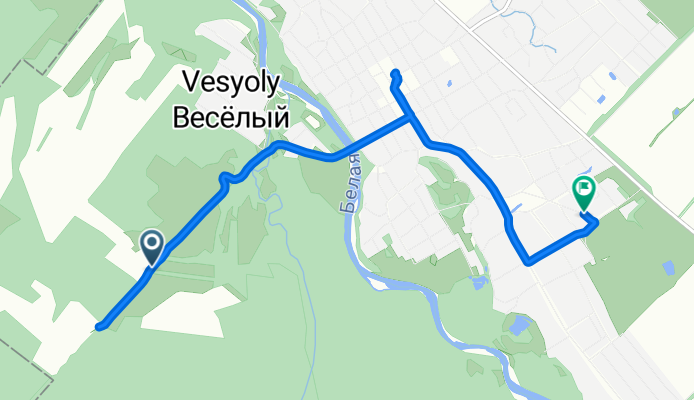 От Неизвестная Дорога до Восточная улица