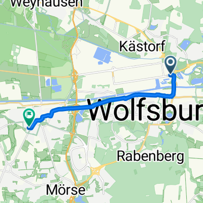 Wolfsburg nach Kleekampsweg, Wolfsburg