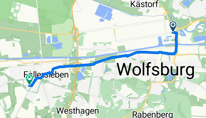 Wolfsburg nach Kleekampsweg, Wolfsburg