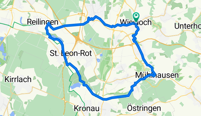 Wiesloch - Reilingen - Bad Schönborn - Mühlhausen - Wiesloch
