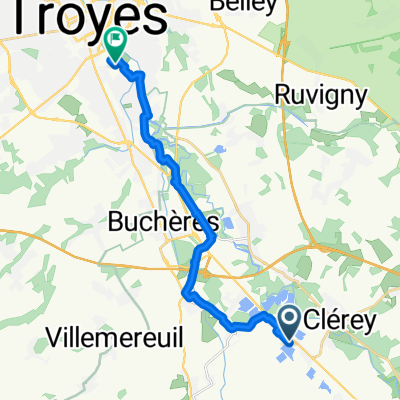 Clérey Sud, Clérey to Rue André Romand, Troyes