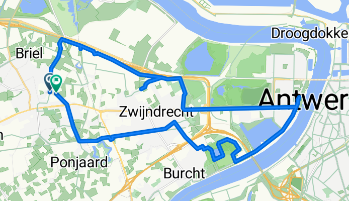 Route in Beveren-Kruibeke-Zwijndrecht