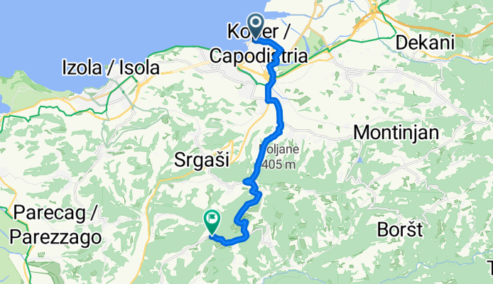 Kopališko nabrežje to Nova vas nad Dragonjo