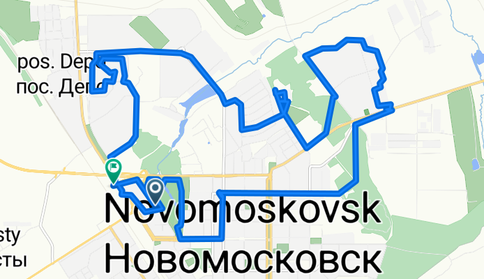 Зелёная улица, Новомосковск до улица Мира, Новомосковск
