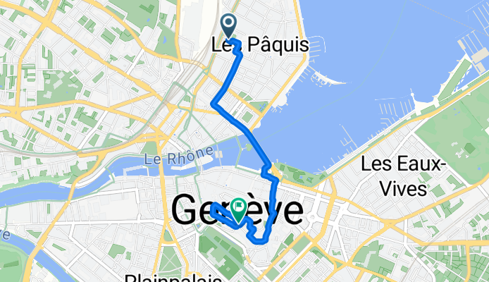 LLD3: Hotel Kipling to Old City, Geneva, Apple Watch on 15 Jul at 19:44