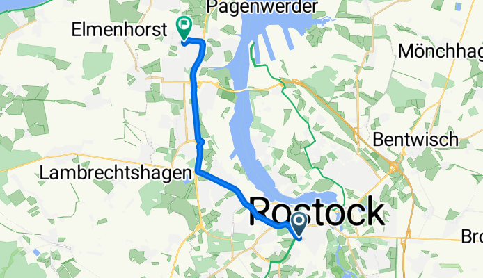 Goetheplatz, Rostock nach Schleswiger Straße, Rostock