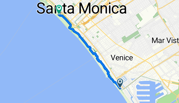 The Strand Marvin Braude Bike Trail-Santa Monica-Venice Beach, Los Angeles to Ocean Front Walk, Santa Monica