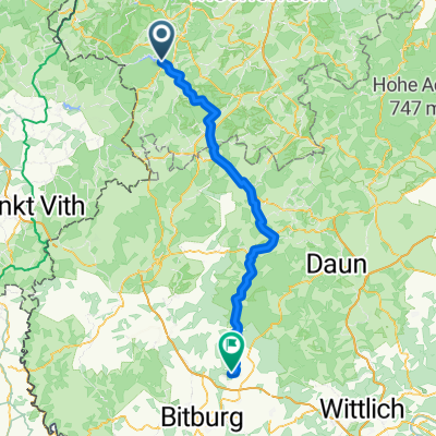 Bauesfeld, Hellenthal naar Hochstraße, Kyllburg