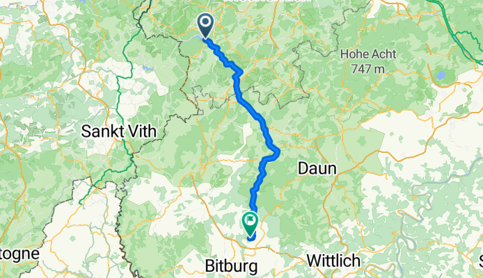 Bauesfeld, Hellenthal naar Hochstraße, Kyllburg