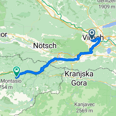 Marksgasse, Villach do Via Alpi Giulie, Malborghetto Valbruna