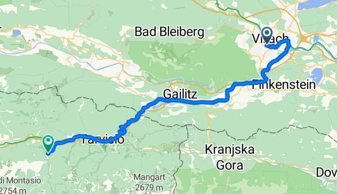 Marksgasse, Villach do Via Alpi Giulie, Malborghetto Valbruna