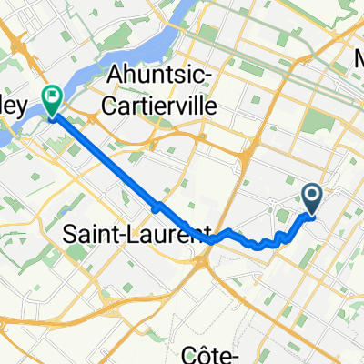 Route in Montreal