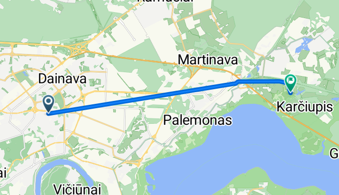 Ryšių gatvė to Sodų gatvė
