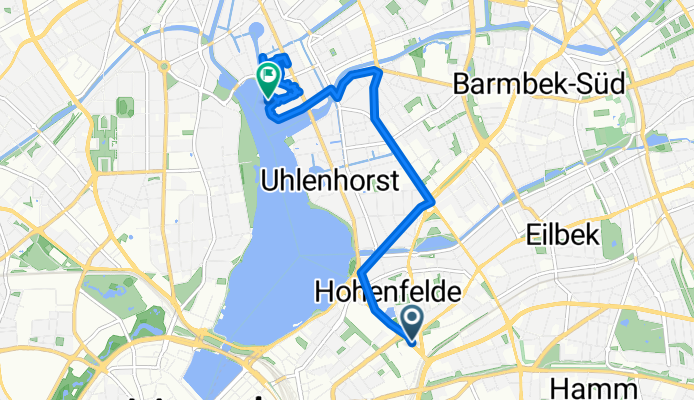 Lübecker Straße, Hamburg nach Bellevue, Hamburg