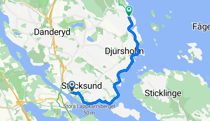 Hamnvägen, Stocksund to Svalnäsvägen, Djursholm