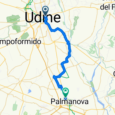 Via Bersaglio, Udine to Via Bassa di Mereto, Palmanova