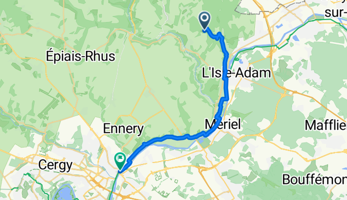 Chemin de la Garenne dit de Rochefort, Nesles-la-Vallée à D 14, Pontoise