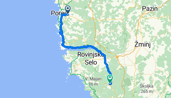 45.225, 13.628 nach 45.041, 13.786