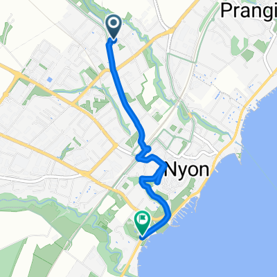 LLD4: Nyon Hostel to Nyon Plage, Apple Watch on 16 Jul at 15:15