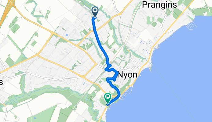 LLD4: Nyon Hostel to Nyon Plage, Apple Watch on 16 Jul at 15:15