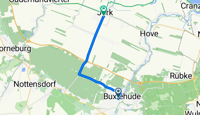 Poststraße, Buxtehude nach Elberadweg, Jork