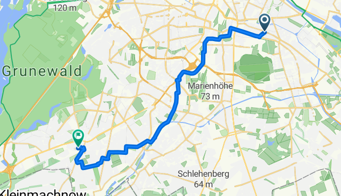 Grimmstraße, Berlin nach Hohenzollernstraße, Berlin