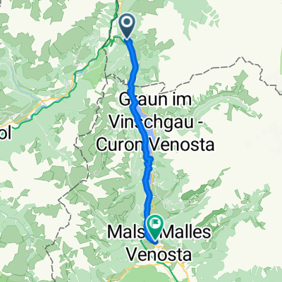 Nauders, Nauders nach Marktgasse, Mals