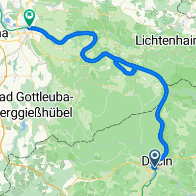 Route nach Pirna