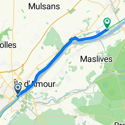 Rue Porte Bastille, Blois naar Levée de la Loire, Suèvres