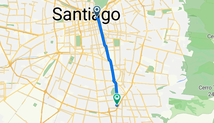 Ruta a Avenida Punta Arenas