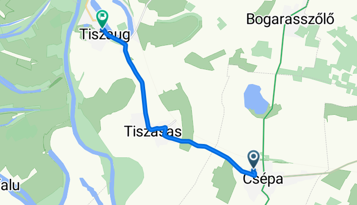Alkotmány utca, Csépa - Rákóczi Ferenc út, Tiszaug
