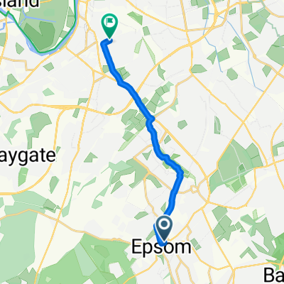 High Street, Epsom to Surbiton Hill Park, Surbiton