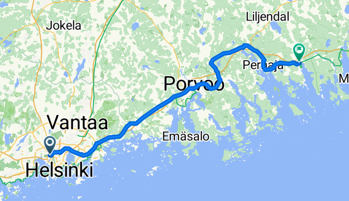 koti-Loviisa 104km