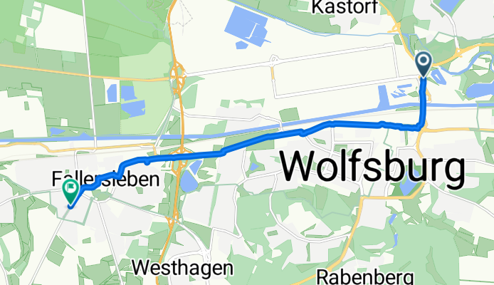 Wolfsburg nach Kleekampsweg, Wolfsburg