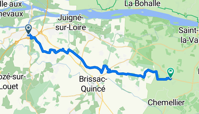 De Mûrs-Erigné à Rue des Chênes