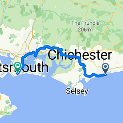 Route nach Haslemere Road