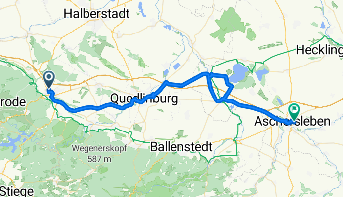 Geschwister-Scholl-Straße, Blankenburg (Harz) nach Aschersleben, Aschersleben