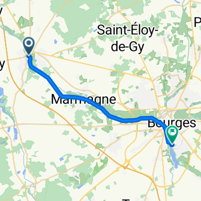 GR 41 - De Tours (Indre-et-Loire) à Évaux-les-Bains (Creuse), Mehun-sur-Yèvre to Rue Eirik Labonne, Bourges