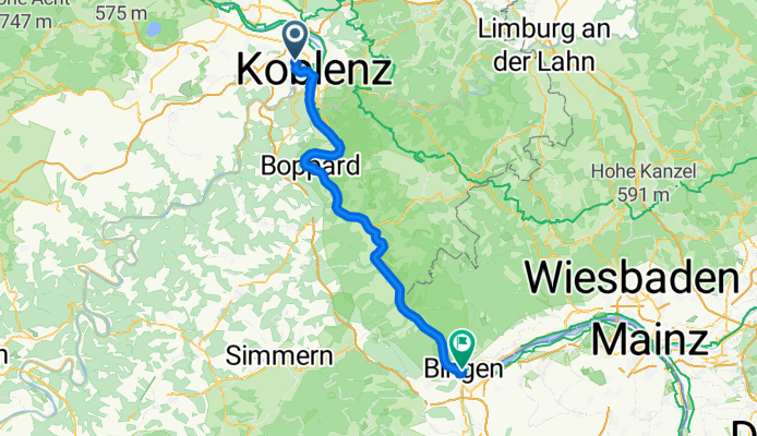 Im Acker, Koblenz nach Bürgermeister-Franz-Neff-Platz, Bingen am Rhein