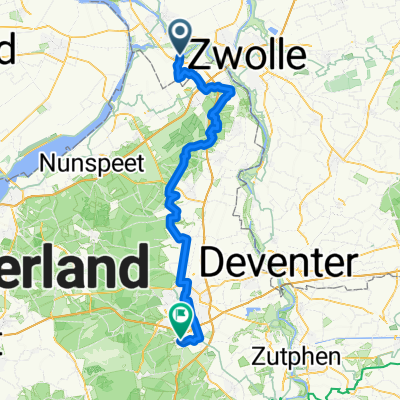 Alternatieve route naar Hotel Het Veluwse Bos, 59 km