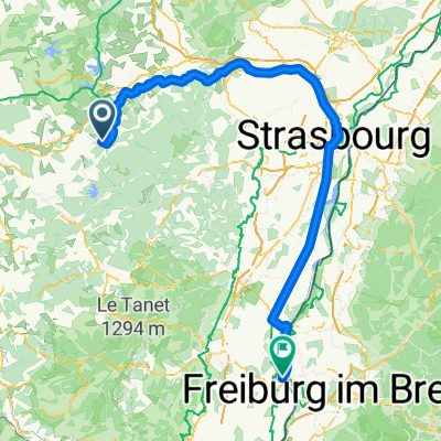 Rue de Bertrambois, Cirey-sur-Vezouze nach Waldstraße, Breisach am Rhein