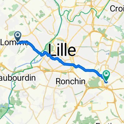 Rue Anne Delavaux, Lille to Résidence Camus, Villeneuve-d'Ascq