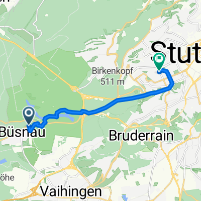Vom relexa Waldhotel Schatten nach Stuttgart- West