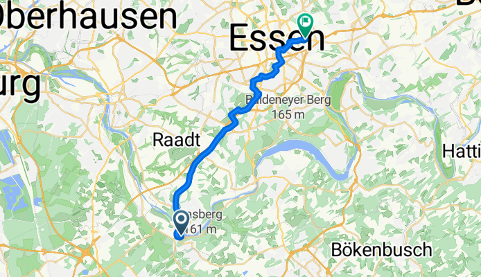 Werdener Straße, Essen nach Frillendorfer Straße, Essen