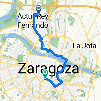 Calle Cineasta Adolfo Aznar, Zaragoza a Plaza de Aragón, Zaragoza